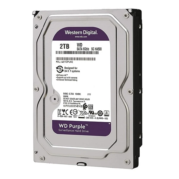 هارددیسک اینترنال وسترن دیجیتال مدل Purple WD10PURZ ظرفیت 2 ترابایت
