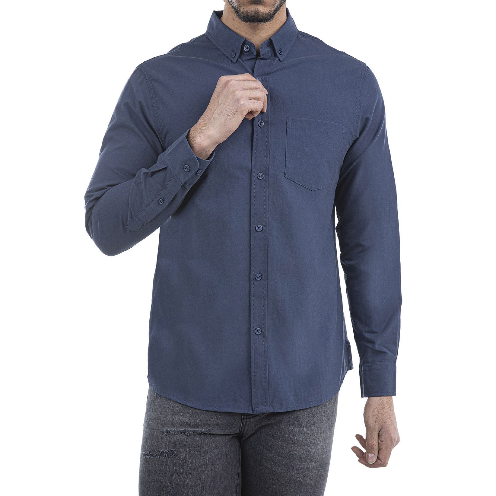 پیراهن آستین بلند مردانه جوتی جینز مدل بیسیک کد 3030149 -  - 1