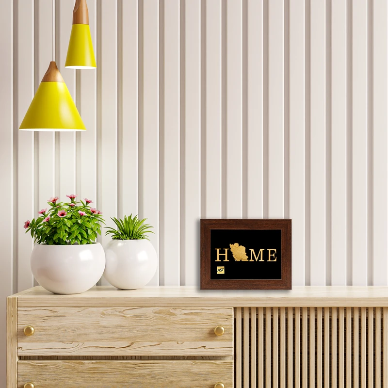 عکس شماره 3 : تابلو طلا کوب مارک گلد طرح home کد ti014