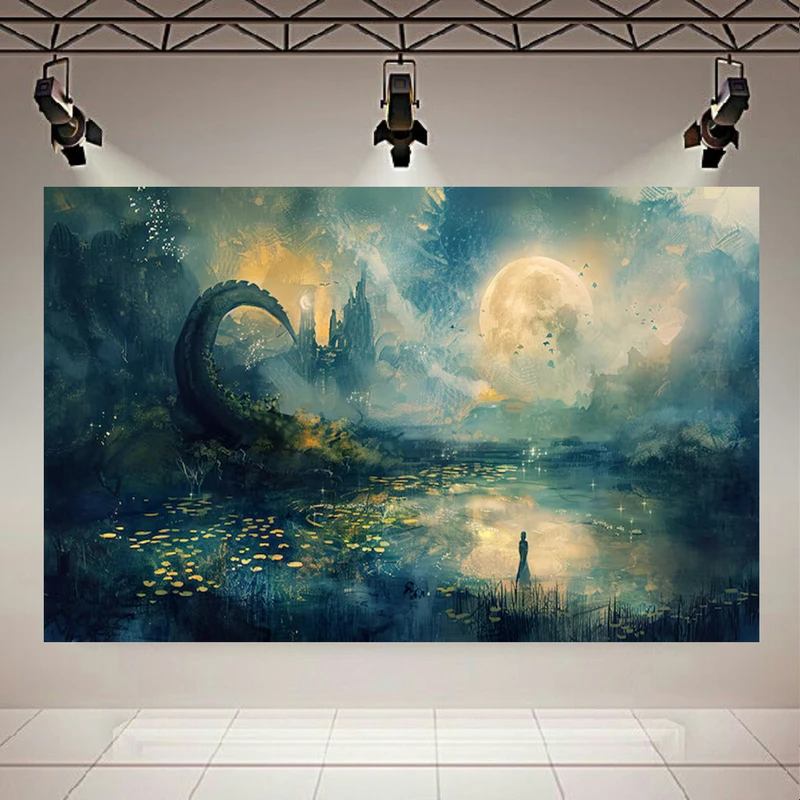  پوستر طرح مخمل دریاچه مدل اژدها کد AR3058308