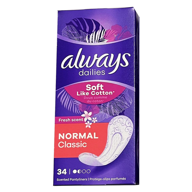 پد بهداشتی الویز مدل Dailies Soft Like Cotton سایز نرمال بسته 34 عددی