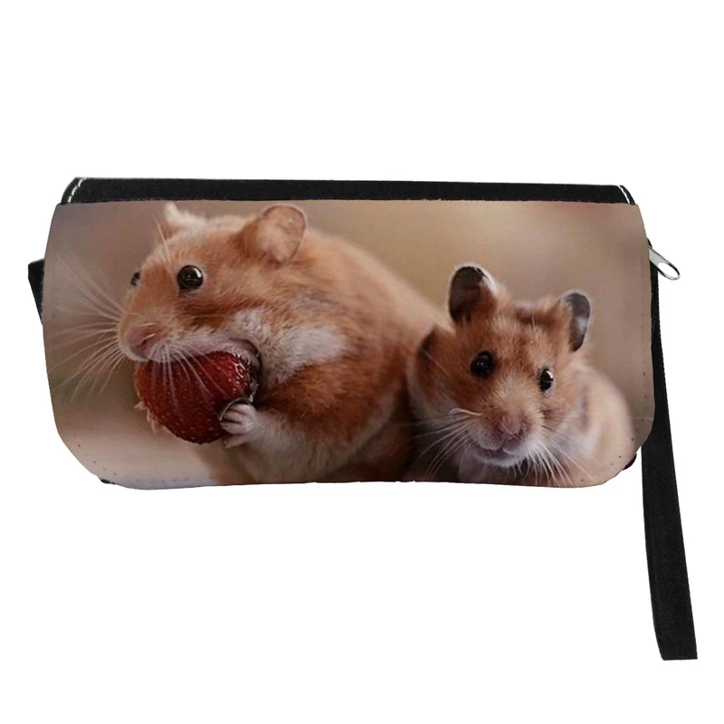 	 جامدادی مدل دوزیپ طرح همستر شکمو کد NI1359