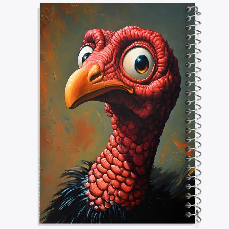 دفتر مشق 50 برگ خندالو طرح بوقلمون کد F6508