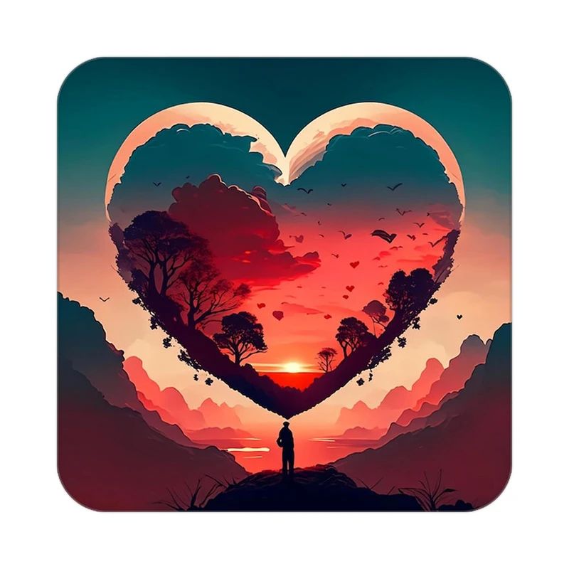 زیر لیوانی کاکتی مدل عاشقانه کد mp12379