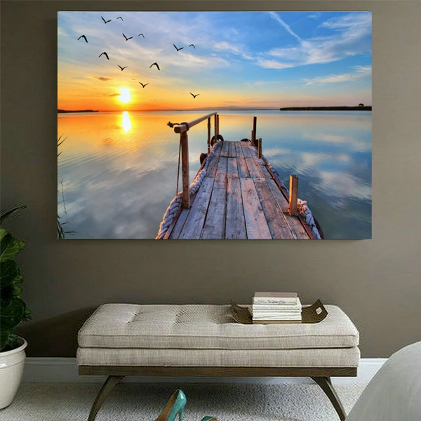  پوستر دیواری طرح غروب دریا مدل PD146