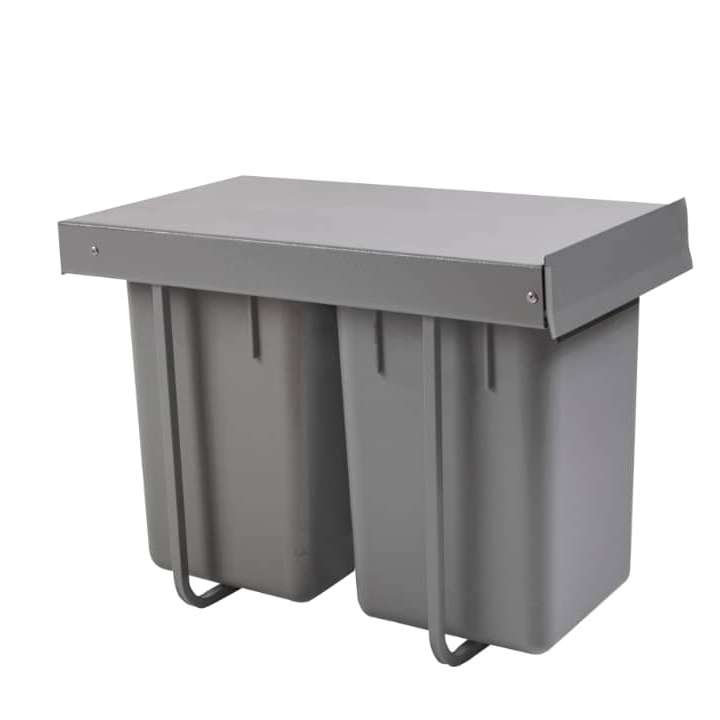 سطل زباله کابینتی مدل دو قلو مخزن کوچک