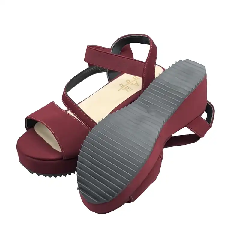 صندل زنانه مدل پاپیونی 002 رنگ زرشکی