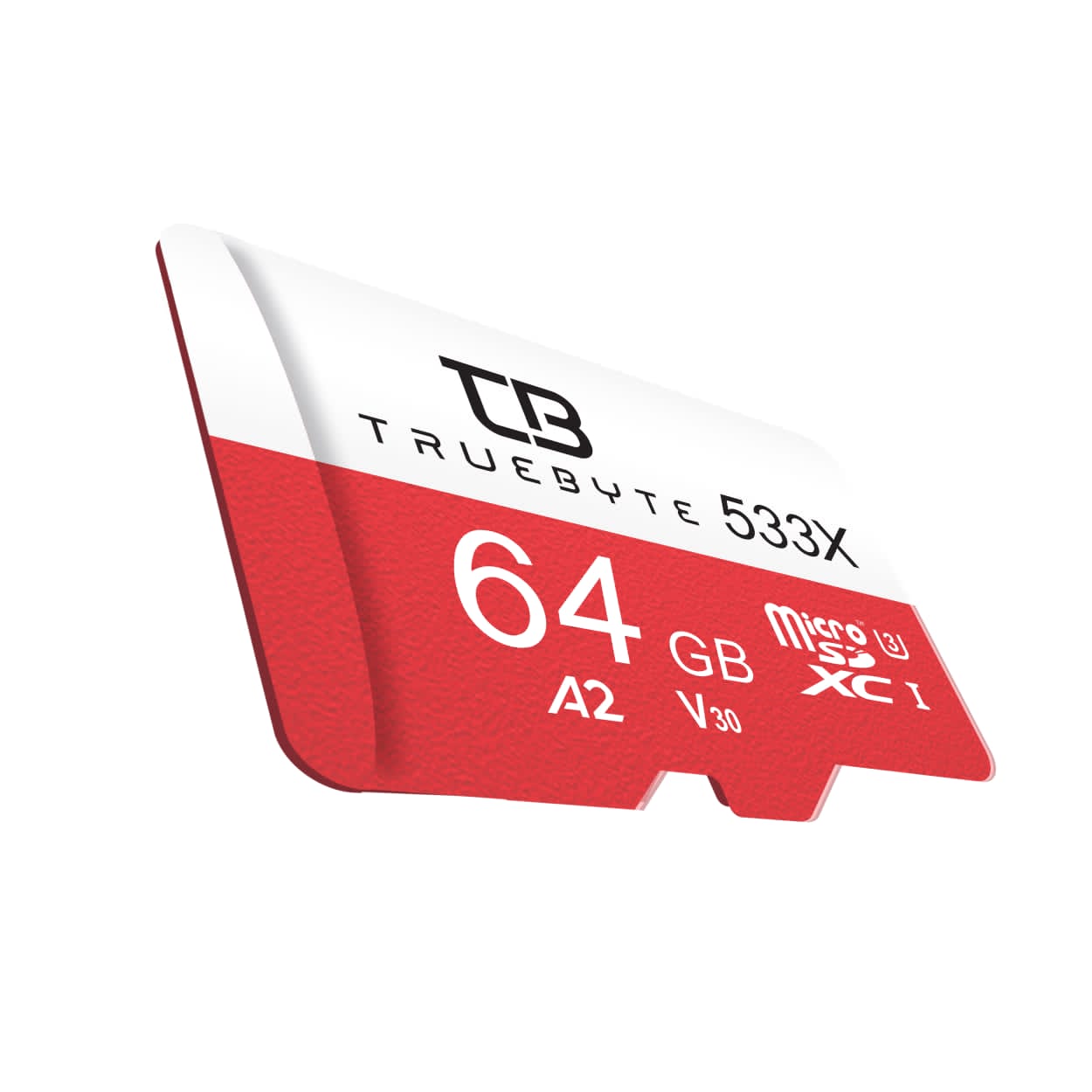 کارت حافظه Micro SD XC تروبایت مدل A2-V30-533X کلاس 10 استاندارد UHS-l U3 سرعت 80MBps ظرفیت 64 گیگابایت به همراه آداپتور SD