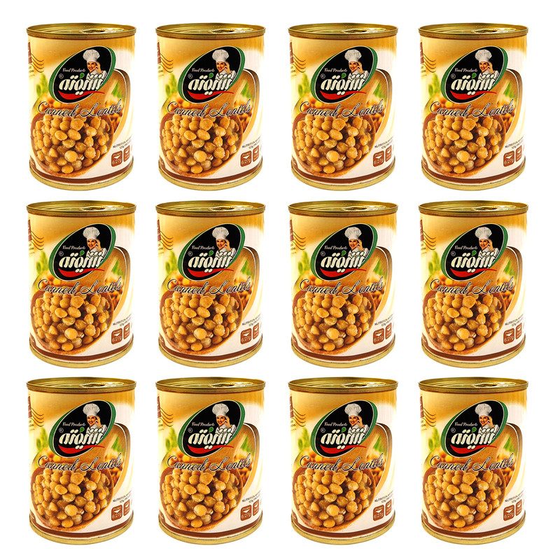 کنسرو عدسی شیفته - 370 گرم بسته 12 عددی