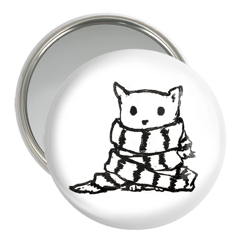 آینه جیبی خندالو مدل گربه و شالگردن کد 29314