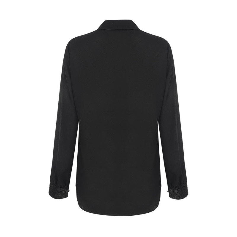 شومیز آستین بلند زنانه سرژه مدل 207341 رنگ مشکی