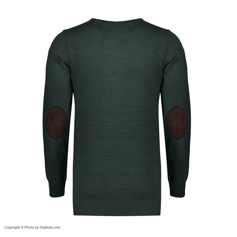 پلیور مردانه تریکو پاییزان مدل P700 ملانژ رنگ سبز یشمی
