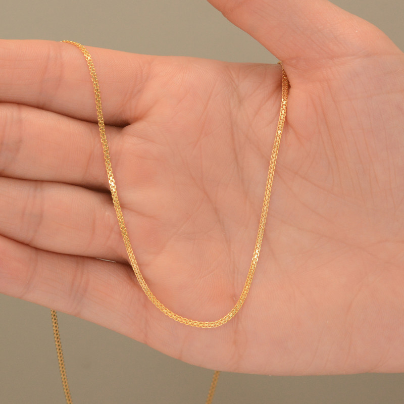 زنجیر طلا 18 عیار زنانه طلای مستجابی مدل بیزمارک کد 40