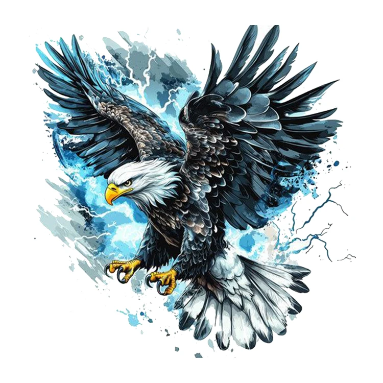 استیکر پارچه و لباس پاد آفرین مدل عقاب کد 3066