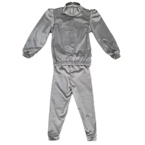 ست بلوز و شلوار دخترانه مدل بهاره رنگ نقره ای