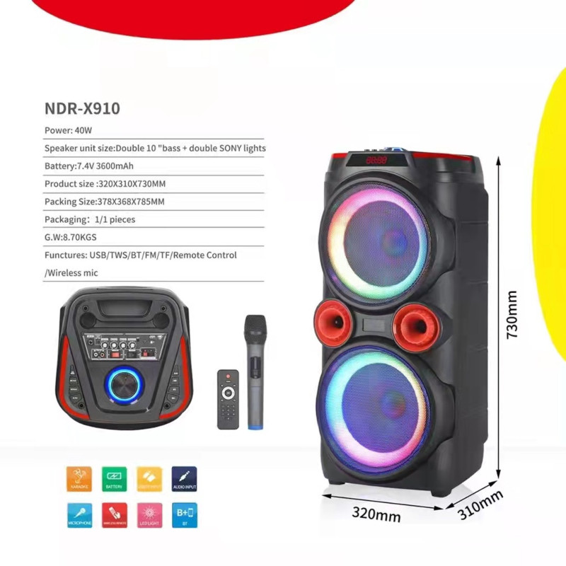 اسپیکر بلوتوثی قابل حمل مدل NDR-X910 3