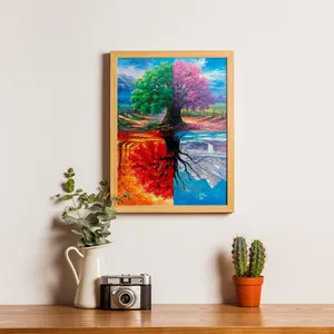 تابلو پازل مدل دایموند پینتینگ طرح فصل