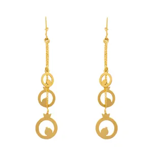 گوشواره طلا 18 عیار زنانه طرح انار مدل A0013