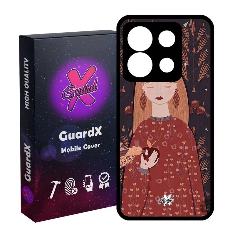 کاور گارد ایکس طرح دختر مدل Glass10413 مناسب برای گوشی موبایل شیائومی Redmi Note 13 5G