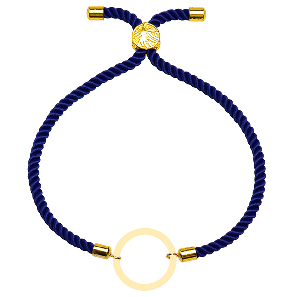 دستبند طلا 18 عیار دخترانه کرابو طرح دایره مدل Krd1585