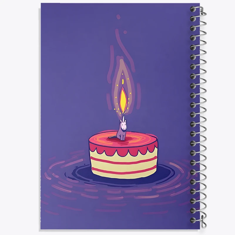 دفتر شطرنجی 50 برگ خندالو طرح کیک اسب تک شاخ کد N4554