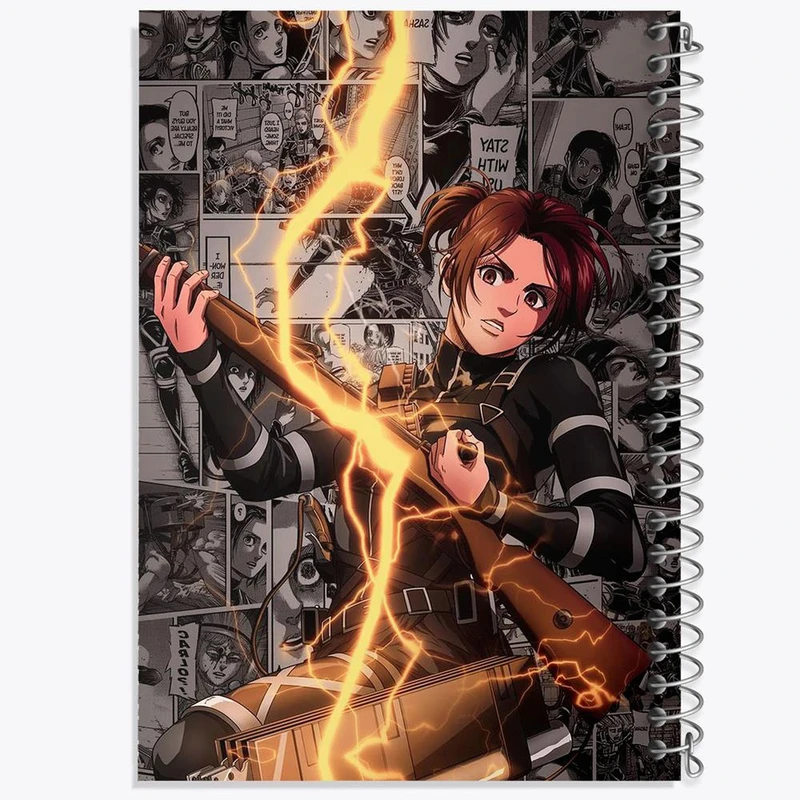 دفتر نت موسیقی 50 برگ خندالو مدل ساشا براوس انیمه اتک آن تایتان Attack on Titan کد 10997