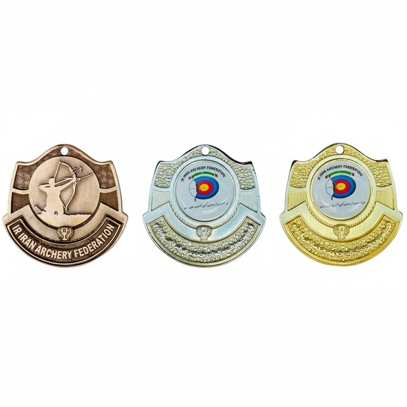 مدال قهرمانی مدل تیراندازی با کمان بسته 3 عددی