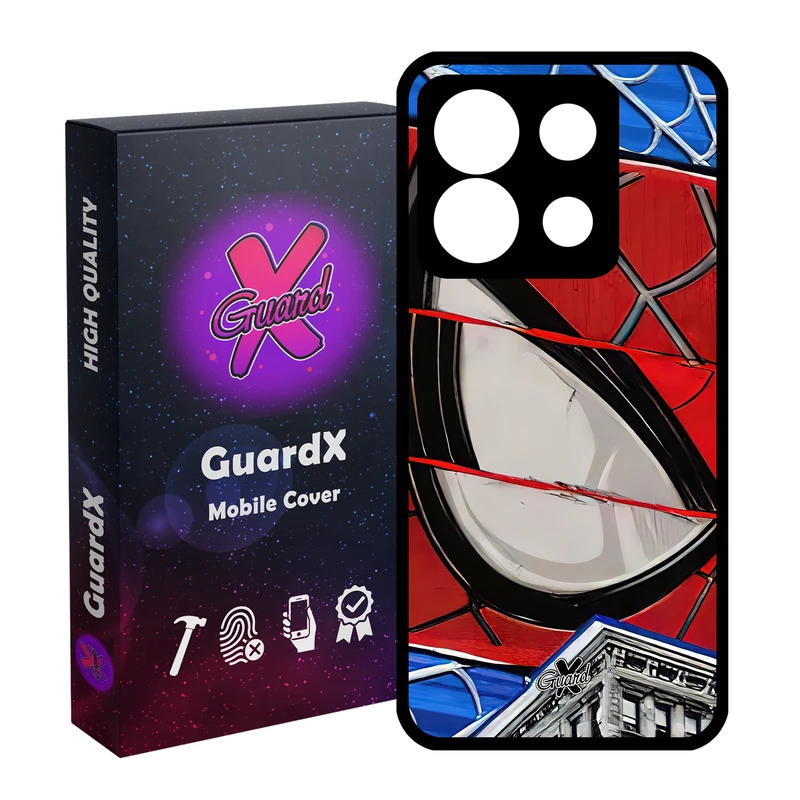 کاور گارد ایکس طرح مرد عنکبوتی مدل Glass10491 مناسب برای گوشی موبایل شیائومی Redmi Note 13 5G