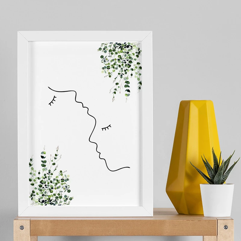 تابلو صبا طرح مدل مینیمال لاین آرت عاشقانه کد 6sw