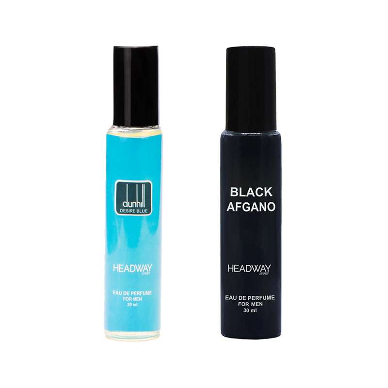 عطر جیبی مردانه هدوی استوری مدل بلک افغان و دانهیل دیزایر بلو حجم 30 میلی لیتر مجموعه 2 عددی عطر جیبی مردانه هدوی استوری مدل بلک افغان و دانهیل دیزایر بلو حجم 30 میلی لیتر مجموعه 2 عددی