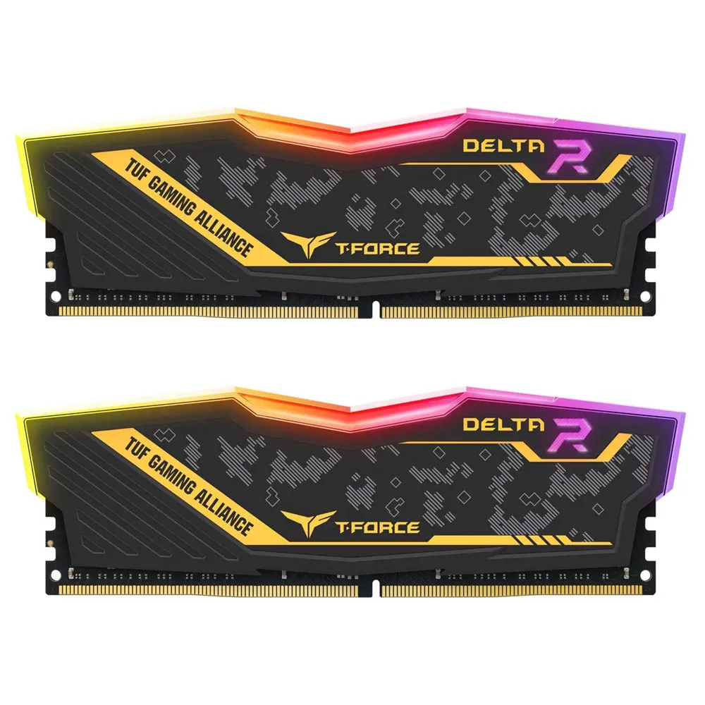 رم دسکتاپ DDR4 دو کاناله 3200 مگاهرتز CL16 تیم گروپ مدل Delta TUF RGB ظرفیت 32 گیگابایت