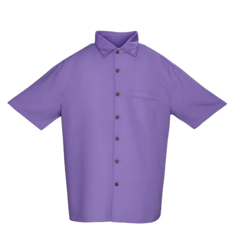 پیراهن آستین کوتاه یقه برگردان مردانه مدل راد