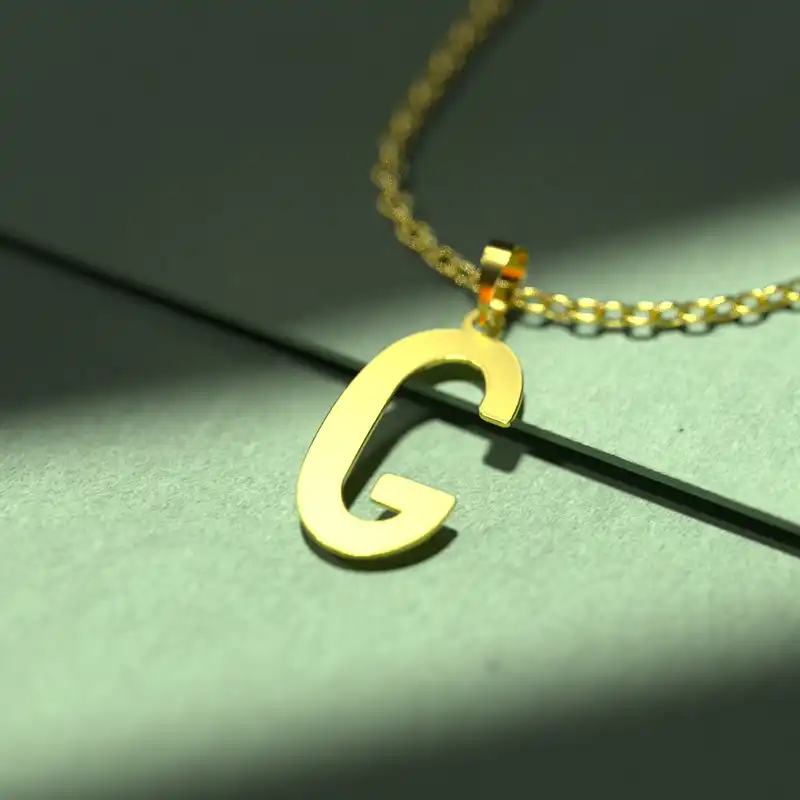 گردنبند طلا 18 عیار زنانه مدوپد مدل حرف G کد H3-1-1139