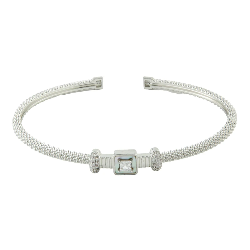 دستبند النگویی زنانه مدل بنگل گوی دار کد 1764