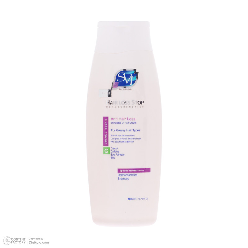 شامپو ضد ریزش مو اس وی آی مدل استاپ جی حجم 200 میلی لیتر