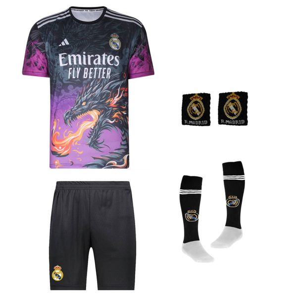 ست 5 تکه لباس ورزشی پسرانه مدل دراگون رئال مادرید طرح امباپه کد 2026bn