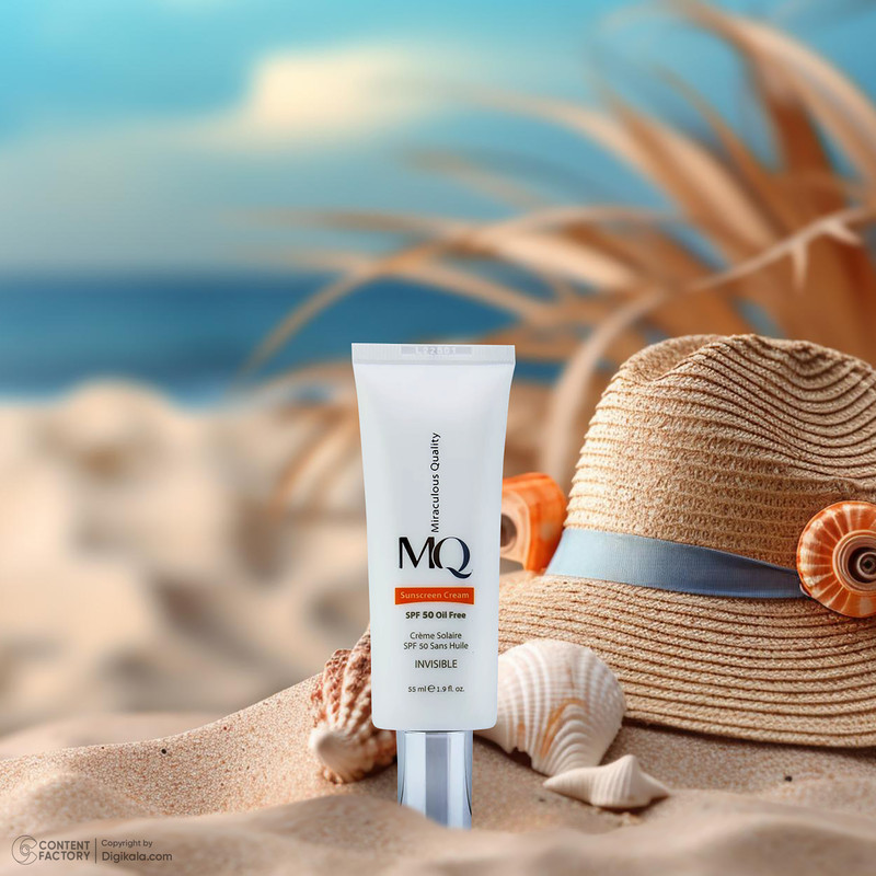 کرم ضدآفتاب بی‌رنگ ام کیو SPF50 مدل INVISIBLE، مناسب پوست‌های چرب، حجم 55 میلی‌لیتر در ارزانترین فروشگاه اینترنتی ایران ارزان