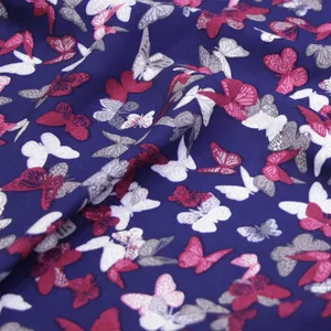 پارچه لباس مدل نخی فانتزی پروانه ای 