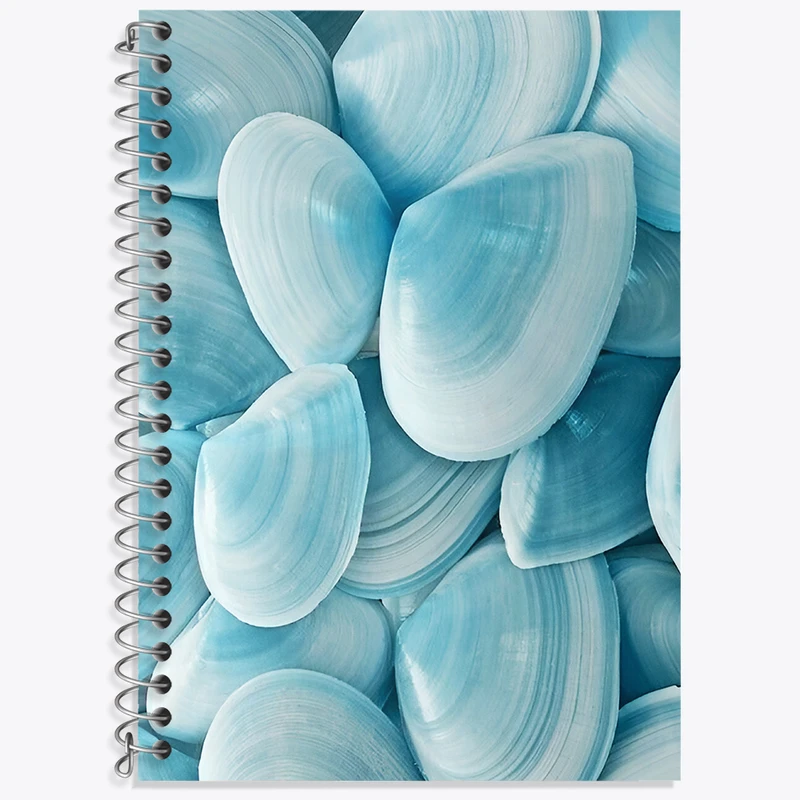 دفتر زبان 50 برگ خندالو مدل دو خط طرح صدف آبی کد N5320