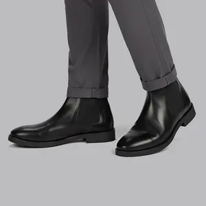 نیم بوت مردانه چرم مشهد مدل j6201-001