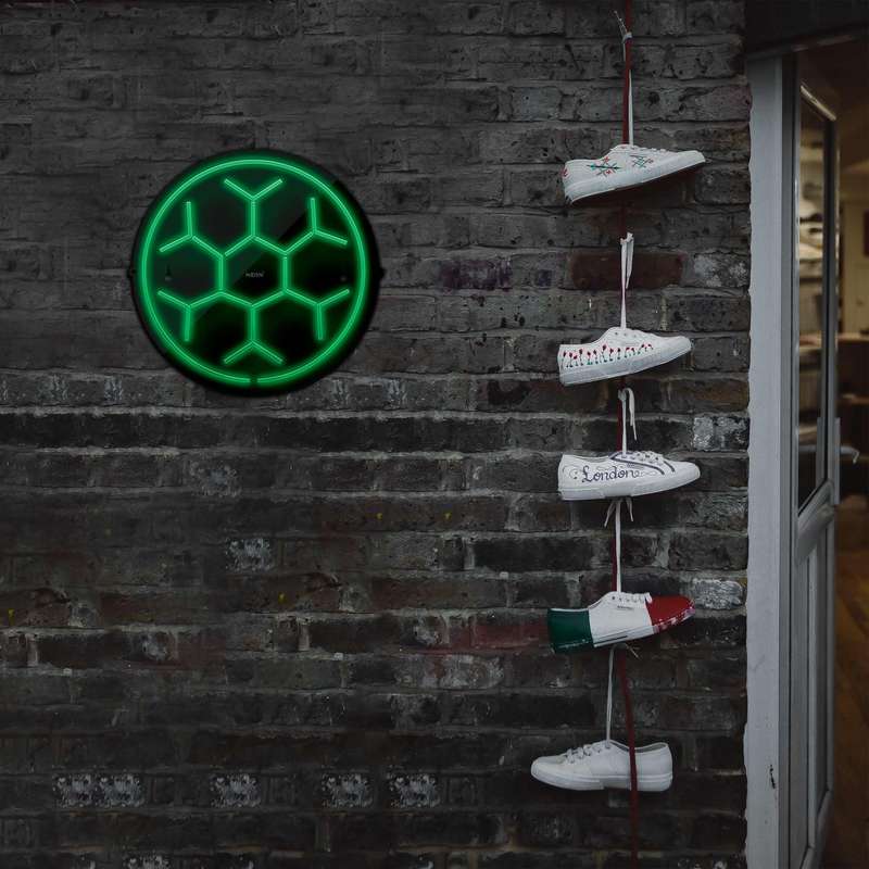 چراغ دیواری نئون دیزاین مدل Soccer-Ball-BL_GR