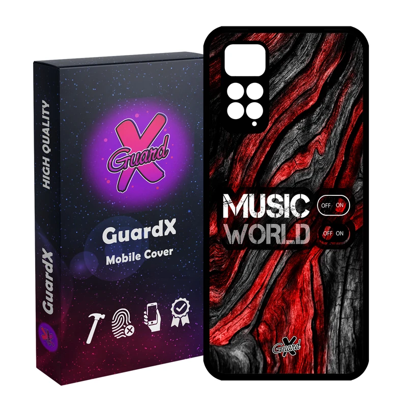 کاور گارد ایکس طرح Music مدل Glass10160 مناسب برای گوشی موبایل شیائومی Redmi Note 11S/ Note 11 4G