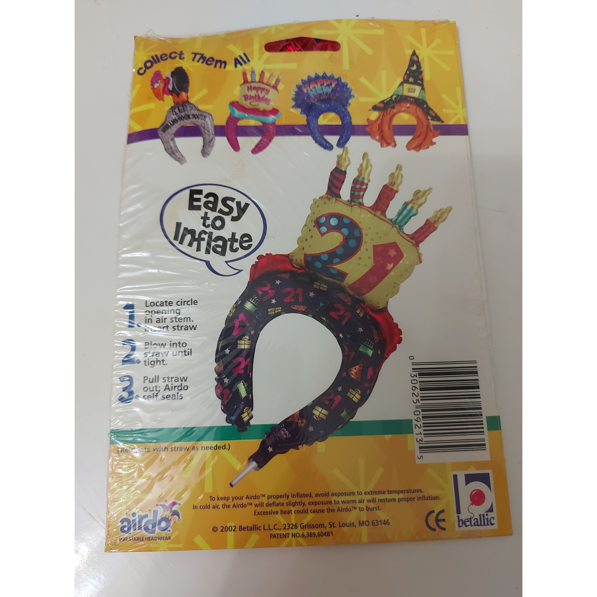 بادکنک مدل کلاه تولد فویلی کد 21