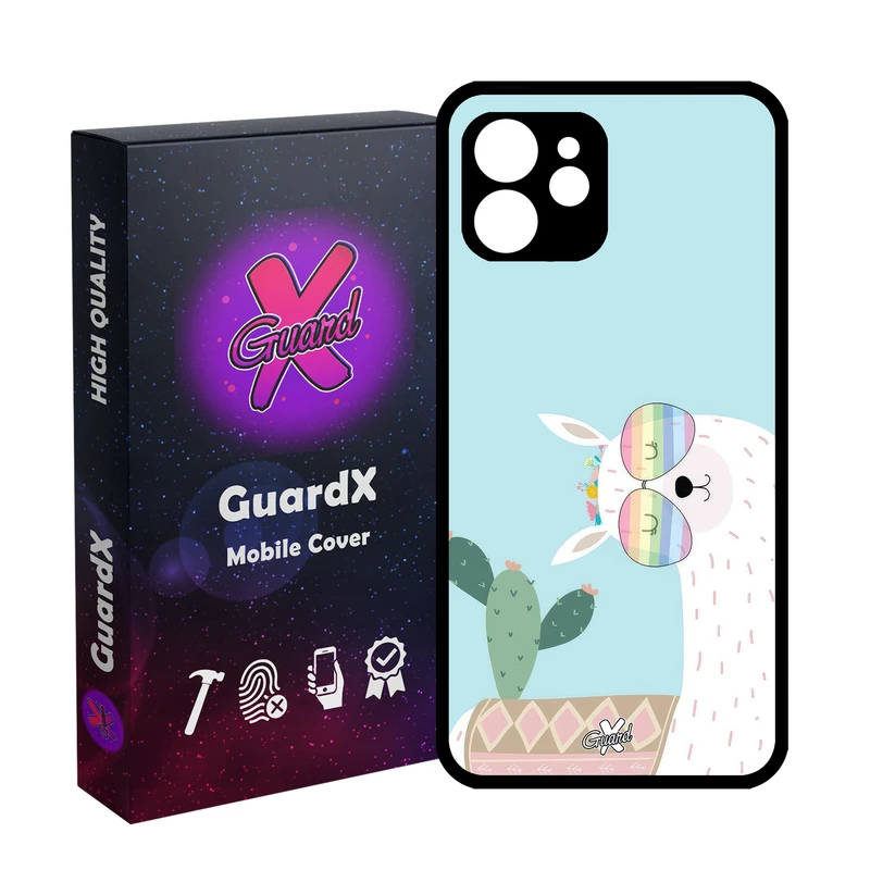 کاور گارد ایکس طرح لاما مدل Glass10644 مناسب برای گوشی موبایل اپل iPhone 12