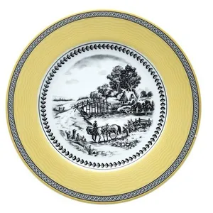 بشقاب غذاخوری چینی زرین ایران مدل ویلیج بسته 4 عددی