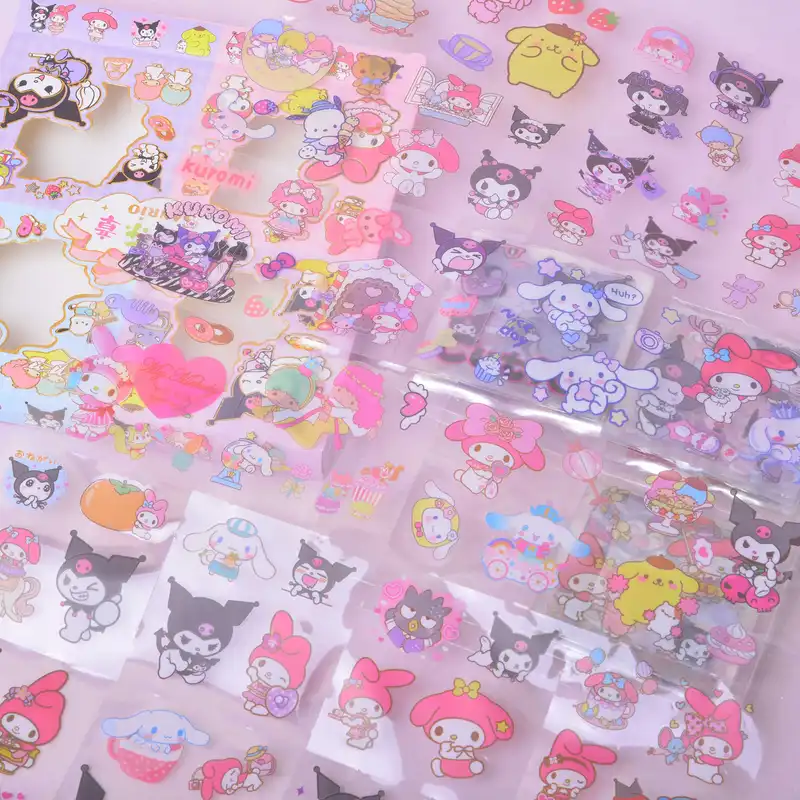 برچسب مدل برش خورده طرح گروه سانریو بسته 100 عددی