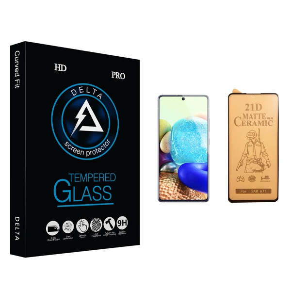 محافظ صفحه نمایش سرامیکی دلتا مدل Fit مناسب برای گوشی موبایل سامسونگ Galaxy A71