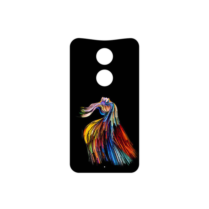برچسب پوششی ماهوت مدل Rainbow Hair Digital Art مناسب برای گوشی موبایل موتورولا Moto X 2014