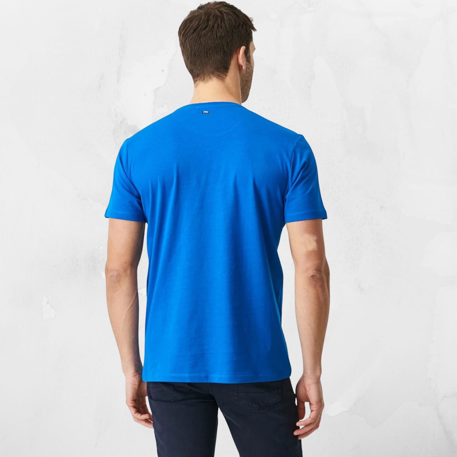 تی شرت آستین کوتاه ورزشی مردانه نوزده نودیک مدل بیسیک TS01 BL -  - 5