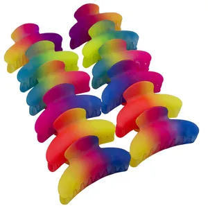 کلیپس مو زنانه مدل RGB مجموعه 12 عددی